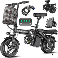 Electric Bike for Adults and Teens, 520W-1200W Motor, 20-28MPH, 32 Miles Range, 48V 10Ah Battery, 3-Level Pedal, Customized