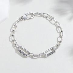 New Bracelet 925 Sterling Silver Diamond Clasp Me Bracelet Charm Beaded Women DIY Jewelry Make Holiday Hot Gifts