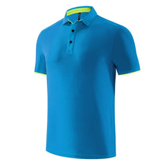 Quick Dry Men's Sports Polo Shirt Golf Wear Summer Gym Fitness Training Clothing Comfortable Breathable Shirts