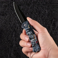 1PC,Heavy Duty Box Cutter Folding Knife Stainless Steel Fruit Peeling Knife Camping Portable Knife Tactical Tools Utility Knife