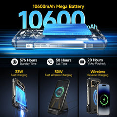Ulefone Armor 27T Pro+ 5G THERMAL Rugged Phone 10600mAh 6.78" 120Hz Smartphone 50MP+64MP Night Camera 24GB+256GB NFC Android 15