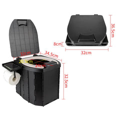 Covered Outdoor Folding Toilet, Camping Toilet, Adult Vehicle-Mounted Toilet, Children's Portable Mobile Toilet