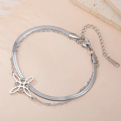 Dawapara Witch Knot Charm Bracelet for Women Celtics Knot Protection Amulet Bead Chain Stainless Steel Witchcraft Wiccan Jewelry