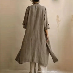 Women Casual Loose Long Sleeve 3 Piece Suits Autumn Vintage Solid Street Outfits Sexy V-neck Top + Long Pant + Cardigan Set