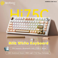 Leobog Hi75C Pro Aluminum Wireless Mechanical Keyboard | Tri-Mode 2.4G Bluetooth Wired | 81-Key Hot-Swap RGB Gaming Keyboard