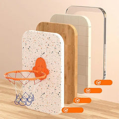 Indoor Basketball Hoop 32cm Dribbling Silent Basketball Training Hoop Noiseless Bouncing Wall-Mounted Toddler Outdoor Toys