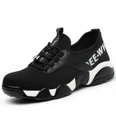 Work Boots Breathable Safety Shoes Men's Lightweight Summer Anti-Smashing Piercing Work Sandals Protective Single Mesh Sneaker