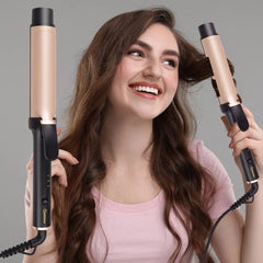 Hatteker 36mm Large Curling Iron Wave Hair Setter for Bangs And Home Use Egg Roll Hair Styler Compact Size for Easy Handling
