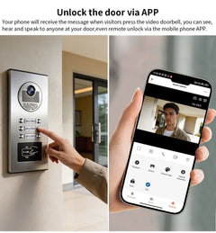 ANJIELO 2-12 Units Apartment Doorbell Video Intercom System Digital Frame Background Music Detection Preview NEW 2026