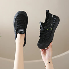 Shoes Woman 2025 Outdoor Casual Sports Shoes Hollow Breathable Comfortable Thick Sole Lightweight Mesh Shoes Women's Sneaker
