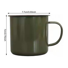 Vintage Enamel Camping Mugs Camping And Picnic Sturdy Iron Enamel Cups Suitable for Picnic Camping Fishing