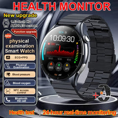 2026 New Smart Watch NFC ECG+PPG Blood oxygen Uric Acid Blood Pressure Sapphire Smartwatch Men For Android iOS Smart watch men