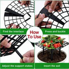 5pcs Green Strawberry Planting Racks, Watermelon Support Frames, 3-Legged Plant Protector, Easy Assembly Plant Accessories