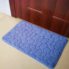 40x60cm/50x80cm Bath Rugs Mat Non Slip Cobblestone Embossed Carpets