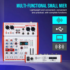 NXG MW Series 4/6CH Audio Mixer, 99 DSP Effects, Bluetooth 5.0, USB Audio Interface, for Live Stream, Karaoke, Recording & Podcast, Factory Direct | Clearance Sale