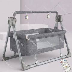 Custom Multi-function Electric Baby Rocking Cradle Bed Easy Foldable Baby Bassinet with Music Mosquito Net Electronic Baby Swing