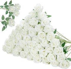 18-300pcs Artificial Rose Flowers Velvet Red Roses Artificial Flowers