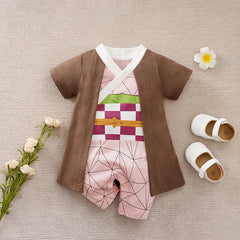 Baby Romper 100% Cotton Summer Short Sleeve Anime Cosplay Costume Soft Infant Jumpsuit Newborn Boy Girl One-Piece Bodysuit 0-18M