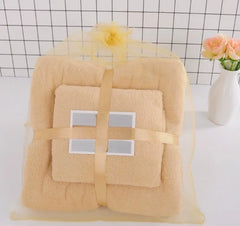 2PC Oversized Bath Towels Set Super Soft Highly Absorbent Quick-drying Coral Velvet Bath Towel For Adults Hotel & Spa Use