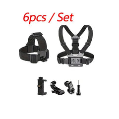 Mobile Phone Head Chest Strap Harness Mount Holder Kit Cell Phone Clip for IPhone/Samsung for GoPro AKASO DJI Osmo Action Camera