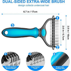 2in1 Stainless Pet Deshedding Brush Dog Hair Remover Pet Fur Knot Cutter Puppy Cat Comb Brushes Dogs Grooming Shedding Supplies