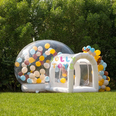 Aesthetic Clear Inflatable Balloon House Modern White Bubble House for Wedding Backdrop Baby Shower Party Event Decor