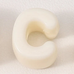 20pcs Beige Acrylic Large Hole Letter Loose Beads DIY Necklace