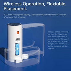Smart Pet Water Fountain 3L/100oz Automatic Cat Water Fountain No Filter Pet Drinking Dispenser for Cats and Small Dogs