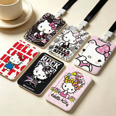 Cute Cat H-Hello K-Kitty NFC Contactless Sliding Card Sleeve For Student Cards, Bus Cards, ID Cards, And Work Permits