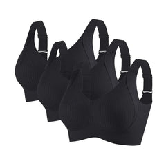 3pcs/set Women's Push-Up Bra Non-Wire Lift Bra Seamless Underwear