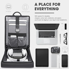 BANGE New Design Men Backpack Waterproof Fits for 14.1 inch Laptop Bag Teenager Travel Bag School Bag City Business Backpack Man