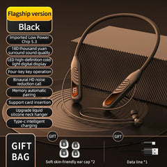 BT8 Wireless Bluetooth 5.3 Neckband Headset – 1800Hr Battery | LED Display | Deep Bass | Sports | Type-C | FlipStylez LLC®