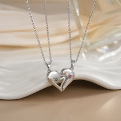 LATS New Stainless Steel Magnetic Sun Moon Couple Necklace Fashion Chain for Men and Women Good Friend Gifts Trend Jewelry