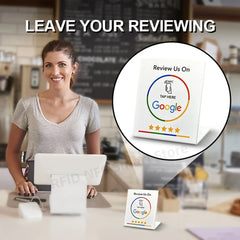NFC 13.56Mhz programmable Google Review Card Station Table Tap Card NFC215 Chip 504Bytes RFID NFC Google Review stand display