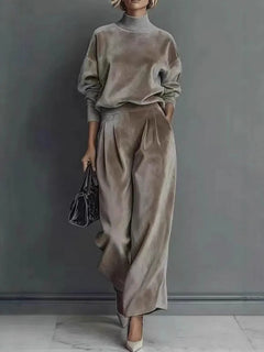 2 Pieces Women's Sets Spring Autumn Pullover Suit Long Sleeve Tops and