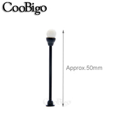 10pcs Micro Street Lamp Road Streetlight Mini Lamppost Light LED Lighting Miniature Model DIY Craft Garden Landscape  Decoration