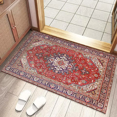 Vintage Style Small Carpet Bohemian Ethnic Style Living Room Bedroom Bathroom Kitchen Anti Slip Entrance Door Mat Home Rug