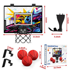 Basketball Hoop Double Children Home Exercise Scoring Funny Game Kids Basketball Hoop Set Wall Frame Stand Hanging Backboard