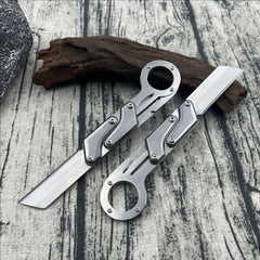 Outdoor mechanical folding tool, convenient folding knife, high hardness, multifunctional push form, fruit express knife
