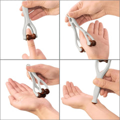 Finger Massager Solid Wood Finger Massage Roller Joint Massage Roller Acupoint Meridian 360 Roller Finger Massager Promote Blood