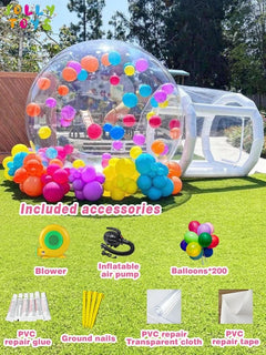 Aesthetic Clear Inflatable Balloon House Modern White Bubble House for Wedding Backdrop Baby Shower Party Event Decor