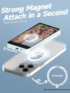 【US STOCK】 SYNCO XView M4 4 Inch Magnetic Vlog Selfie Monitor Screen P2P Wireless Connection Bluetooth Remote Control No WiFi Needed Portable Rear Camera Viewfinder Compatible with iPhone Smartphone Ideal for Outdoor Vlog