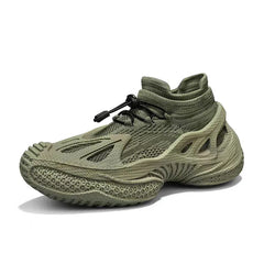 Men's shoes new breathable mesh sports shoes trendy one foot casual thick soled sports shoes dad shoes