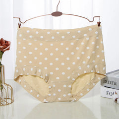 Modal Large size Panties for fat Lady Fashion Polka dot briefs High waist wide leg boyshorts cotton crotch underpants