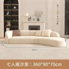 for Nordic Fabric Sofa Living Room Home Light Luxury Curved Large Sofa White Beauty Salon Hotel Lounge Sofa Chair