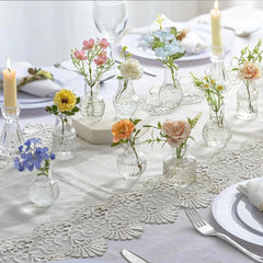 10/20pcs Mini Glass Vase Modern Clear Hydroponic Flower Vase Retro