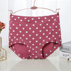 Modal Large size Panties for fat Lady Fashion Polka dot briefs High waist wide leg boyshorts cotton crotch underpants