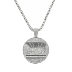 New Last Supper Pendant Cuban Chain Necklace With 14mm Iced Out Chain Fashion Hip Hop Men Charm Pendant Tennis Necklaces Jewelry