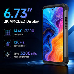 Unihertz 8849 TANK 5 Rugged Smartphone - World's First 2K Projector 9400e CPU 3K AMOLED 18GB+512GB 17600mAh Support eSIM WiFi 7