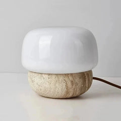 Spain Natural Yellow Travertine Floor Lamp E27 Sofa Bedside Bedroom Apartment Creative Retro Wabi Sabi Mushroom Lighting Lamps